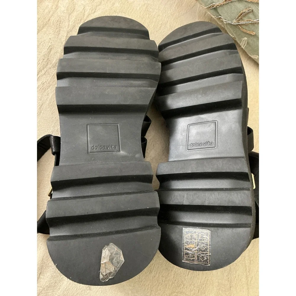 DOLCE VITA GALORE BUCKLE HEEL GLADIATOR SANDALS size 10